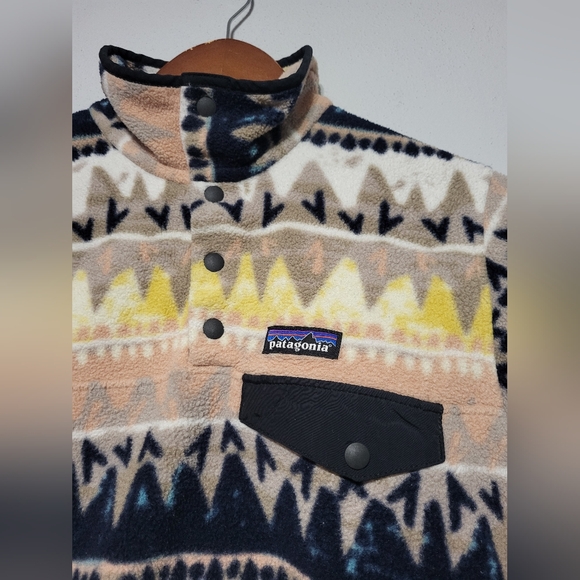 Patagonia Synchilla Snap-T Pullover Bandicoot Marrow Print Women's Size X-Small - Picture 4 of 8